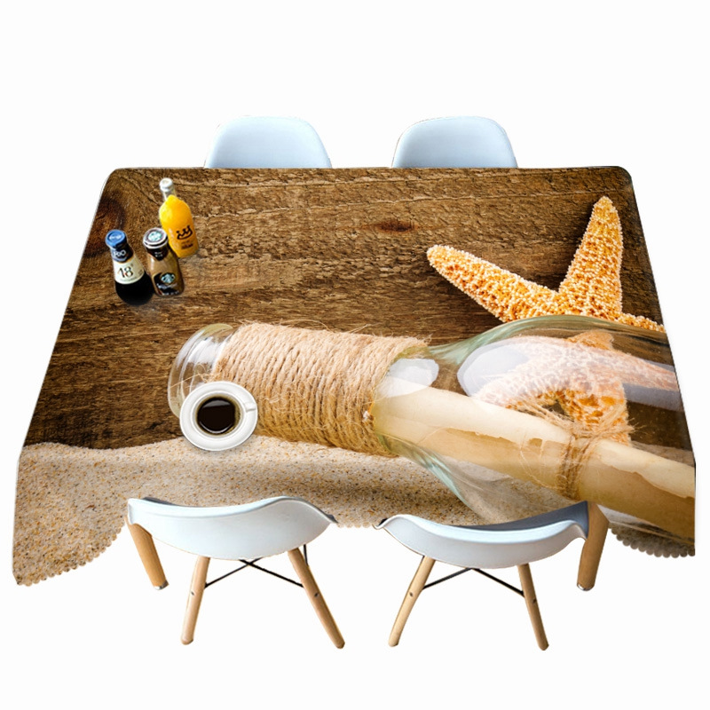 

Retro Glass Bottle and Starfish - 3D Tablecloth, 140*210cm, 501 Original