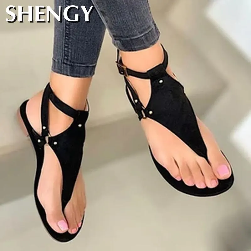 2020 Women Sandals Summer Beach Flats Flip Casual Shoes Woman Gladiator Simple Sandalias Mujer Sapato Feminine Plus Size
