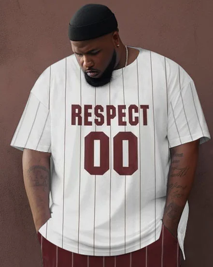 Men's Large Sports Striped Color Block Street Hip-Hop Casual Two-Piece Set