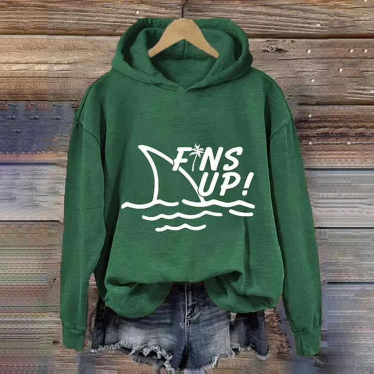 Rip Jimmy Fins Up! Print Hoodie