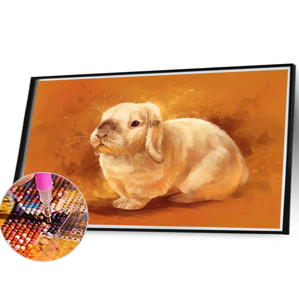 Full Round Diamond Painting 40*30cm - Rabbit