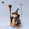 JXK Creative Wizard Cat Realistic Figurine (Wizard/Witch Cat Trendy Toy Decorative Ornament)