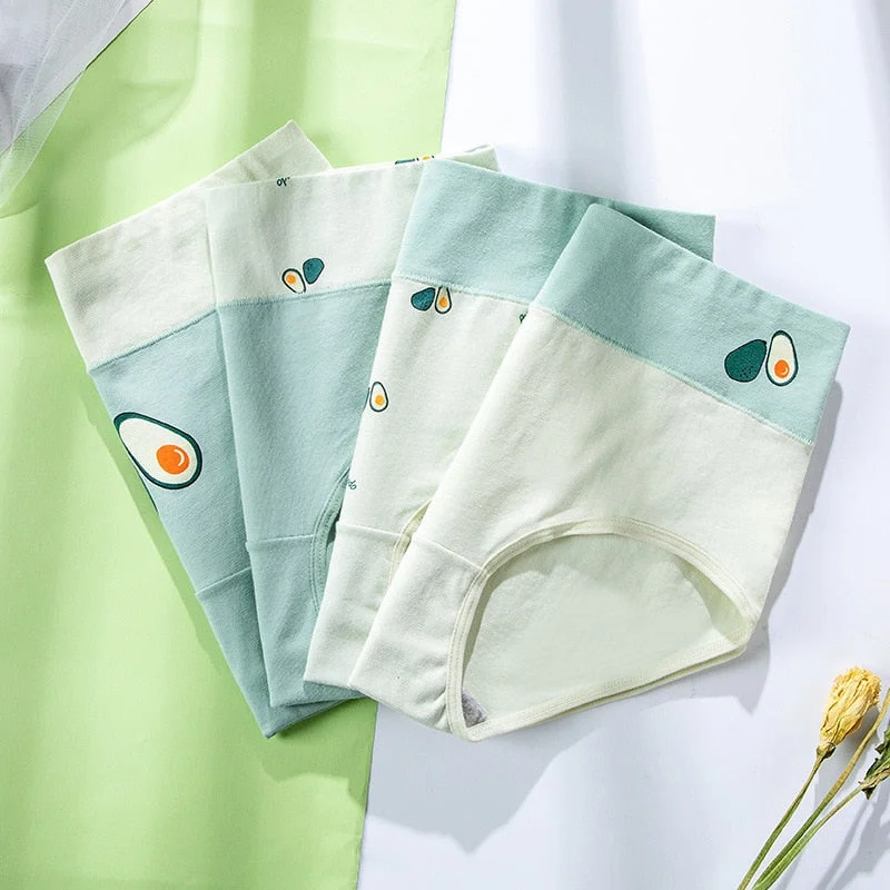 M-XXL Cotton Panties Women's Underwear Large Plus Size Lovely Comfort Briefs High Waist Seamless Underpants Female Lingerie