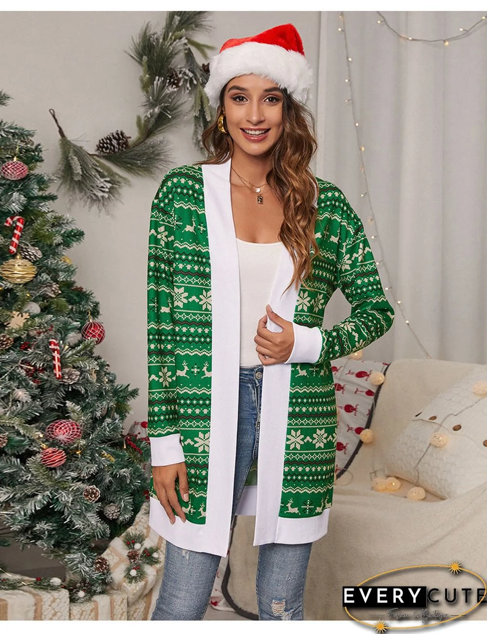 Open Front Cardigan Sweater Top