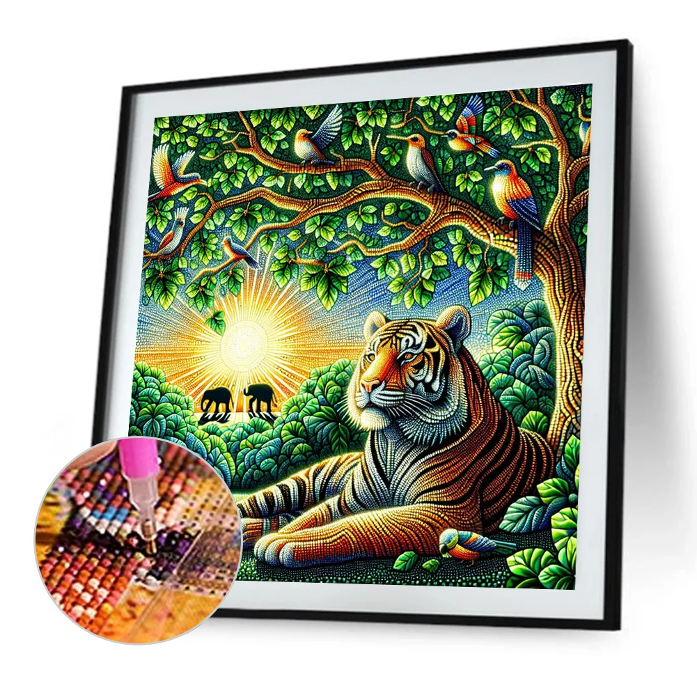 Diamond Painting - Full Round Drill - Tiger(Canvas|40*40cm)
