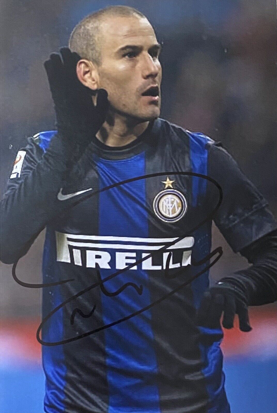 Rodrigo Palacio Hand Signed Inter Milan 6X4 Photo Poster painting, See Proof, 3