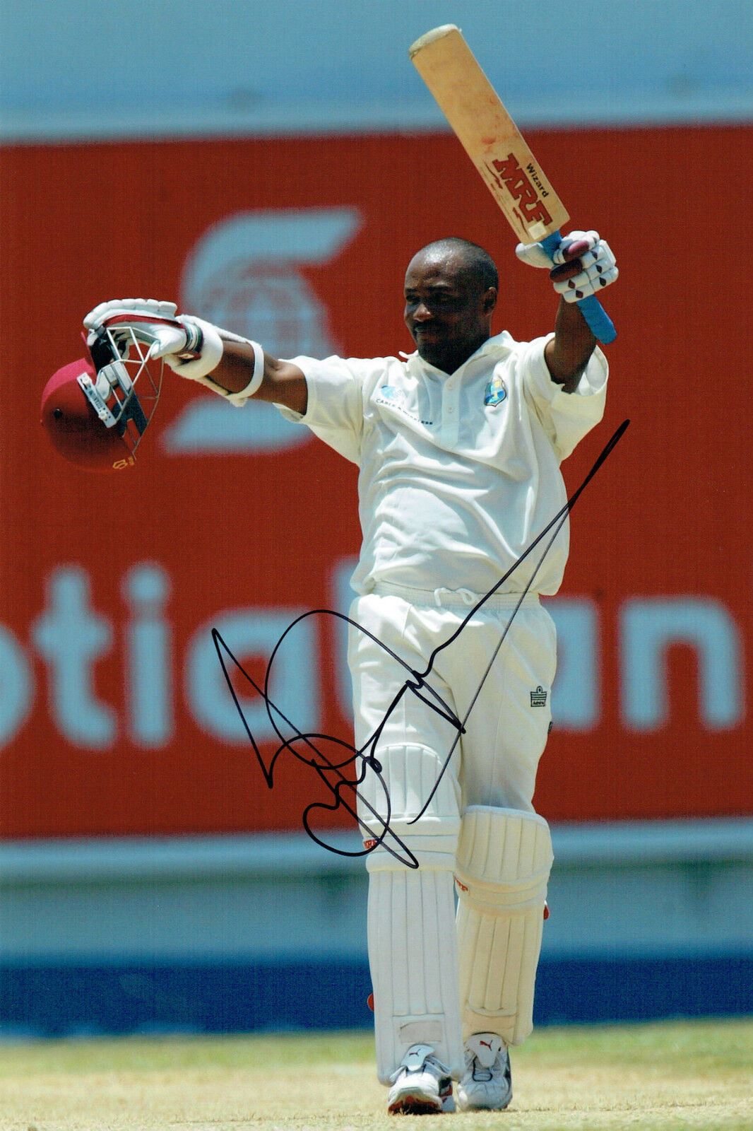 Brian LARA Signed Autograph 12x8 Photo Poster painting AFTAL COA West Indies Cricket Legend