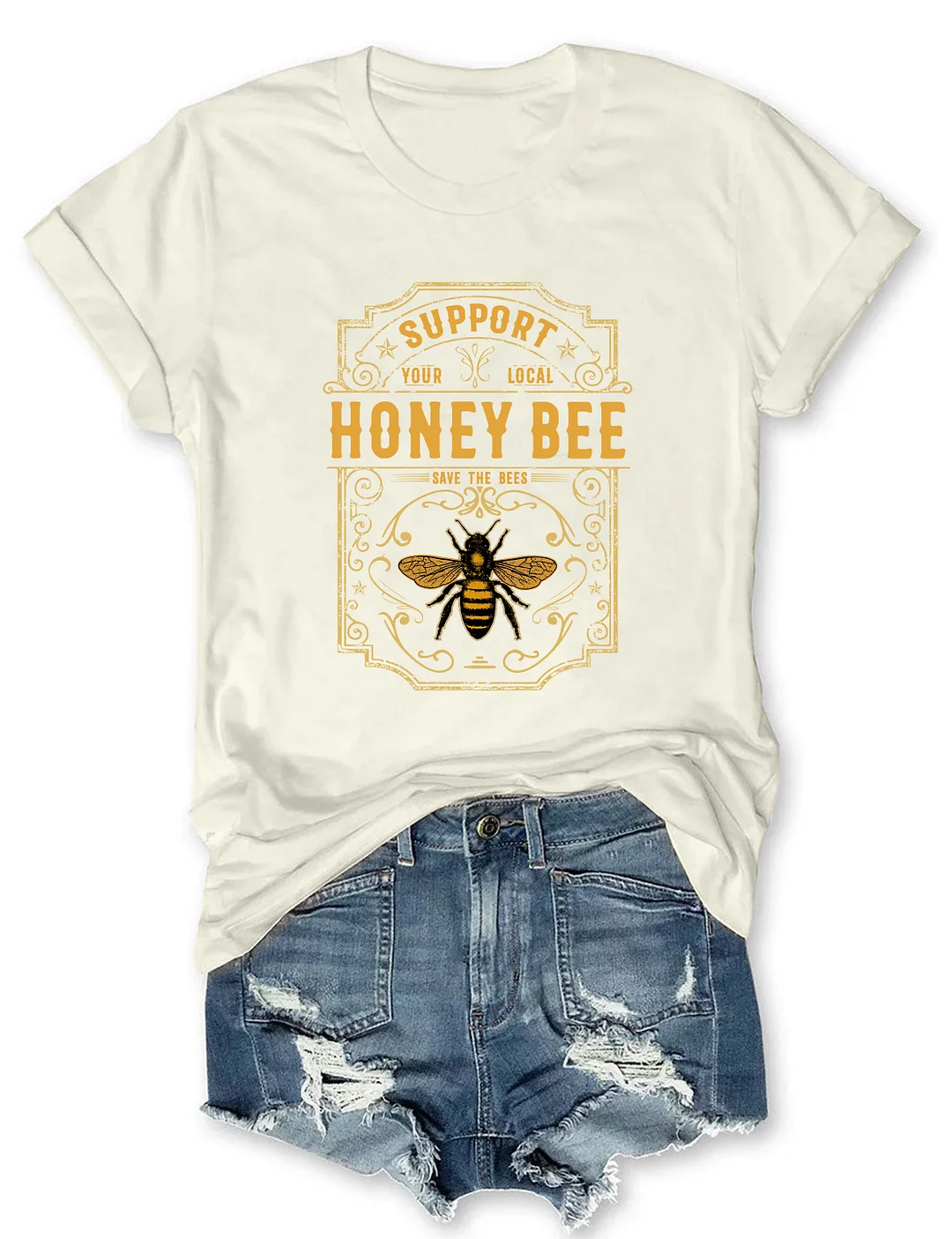 Support Your Local Honey Bee Save The Bees T-shirt