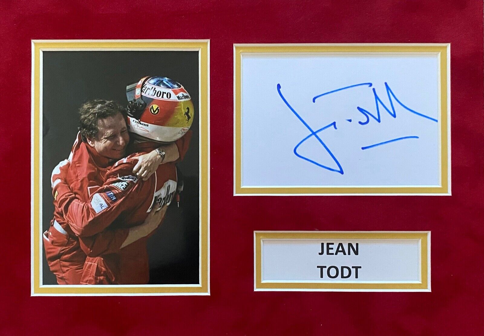 JEAN TODT HAND SIGNED A4 Photo Poster painting MOUNT DISPLAY F1 AUTOGRAPH FERRARI 3