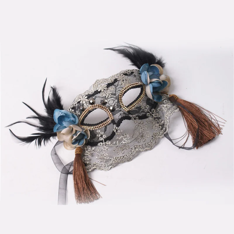 [2022 BTS DALMAJUNG] & [Halloween] Vintage Feather and Tassels Mask