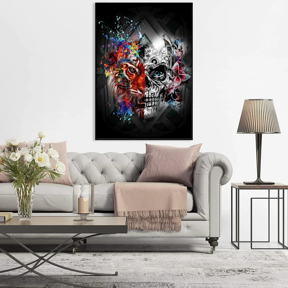 5D DIY Full Drill Diamond Painting Skull Cross Stitch Embroidery Home Decor