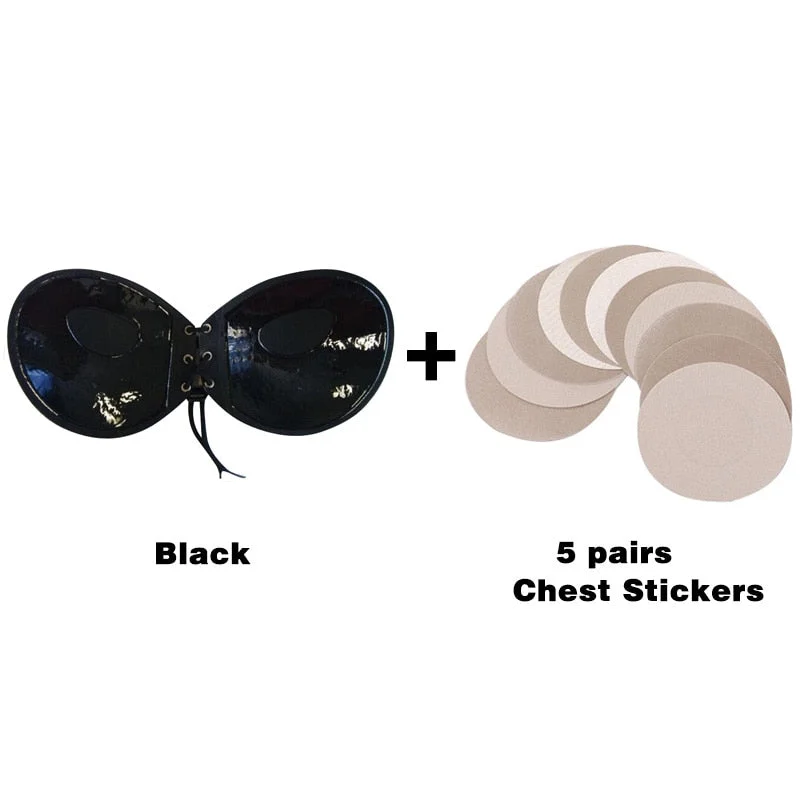 Women Invisible Bra Super Push Up Seamless Self-Adhesive Sticky Wedding Party Front Strapless A B C D Cup Fly Bra