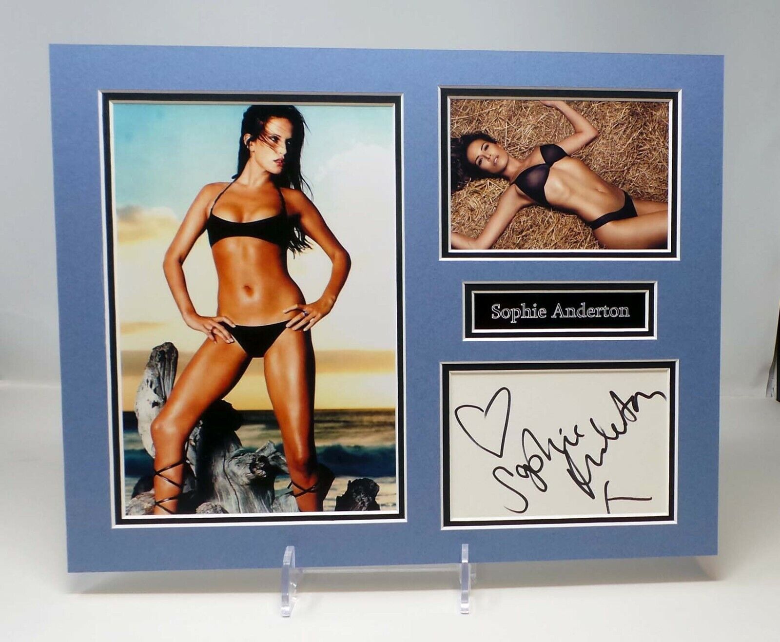 Sophie ANDERTON Signed Mounted Sexy Photo Poster painting Display AFTAL RD COA British Model