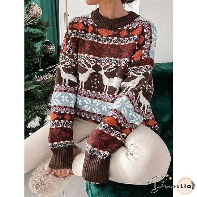 Women's Ugly Christmas Sweater Pullover Sweater Jumper