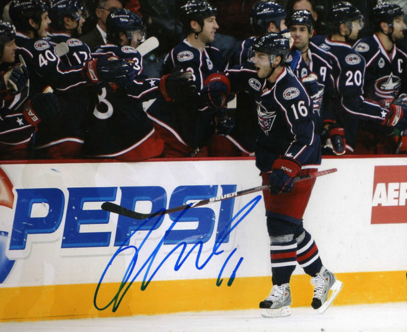 DERICK BRASSARD COLUMBUS BLUE JACKETS SIGNED 8x10 Photo Poster painting