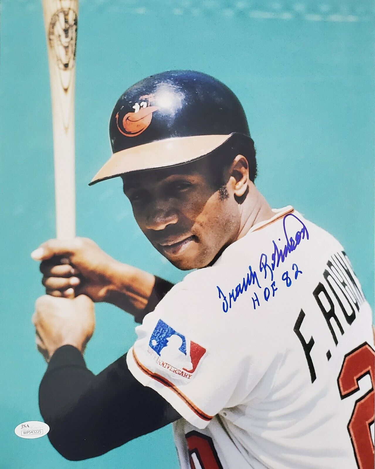 Signed 11x14 FRANK ROBINSON HOF 82