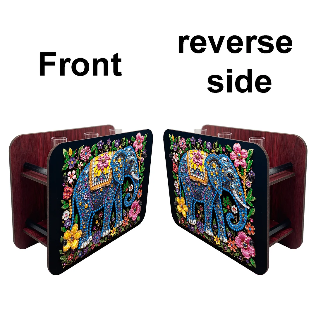 Gem Elephant DIY Diamond Painting Wooden Tube Vase for Adults Gift Home Decor