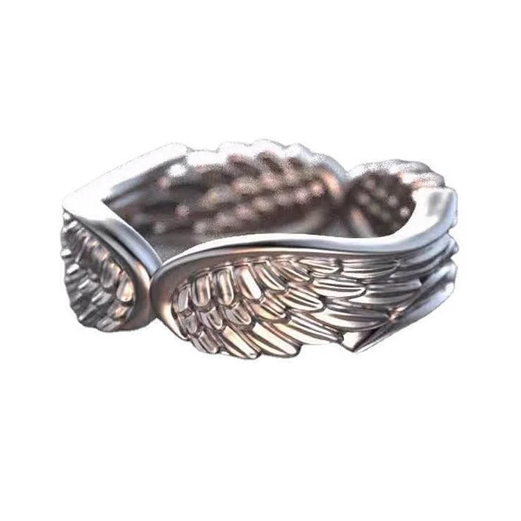Vintage Angel Wing Wing Thai Silver Open Ring