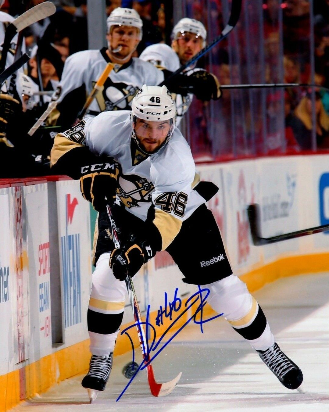 DOMINIK UHER autographed SIGNED PITTSBURGH PENGUINS 8X10 Photo Poster painting