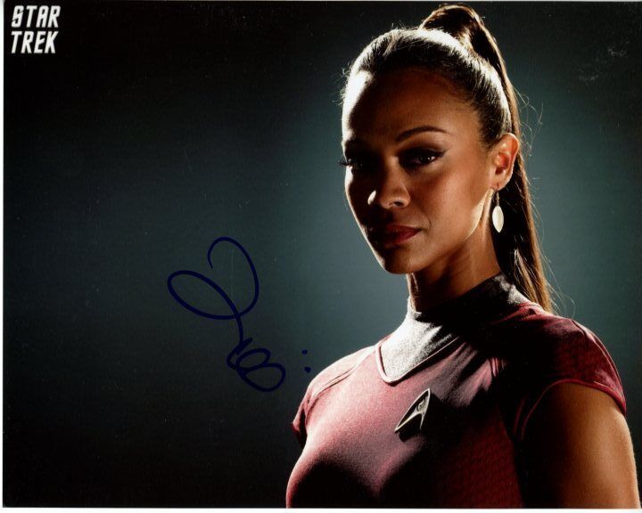 ZOE SALDANA signed autographed STAR TREK UHURA Photo Poster painting