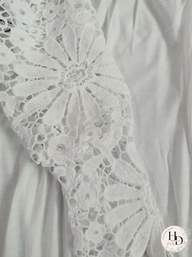 Casual Dress Lace Dress Summer Dress Mini Dress Lace Patchwork Daily Holiday Date Fashion Modern Crew Neck Long Sleeve Regular Fit Black White Wine Color S M L XL XXL Size for Women