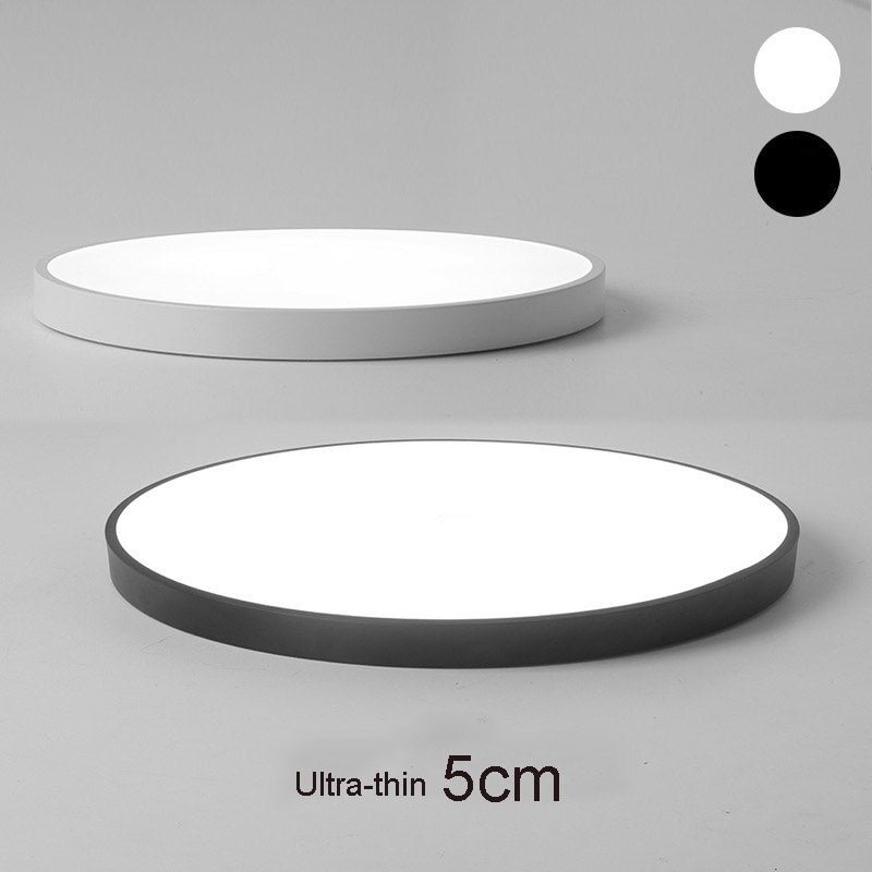 Ultra-thin Art 5cm LED Ceiling Lighting Circular White Ceiling Lamp Remote Control Fixture for The Living Room  Kitchen Balcony