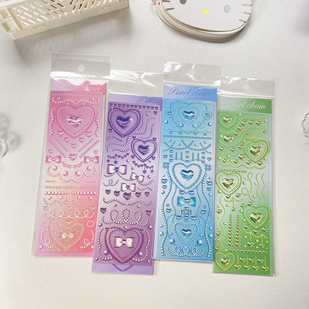 Crystal Necklace Love Diamond Gem Deco Stickers