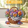 (US Local)Flower Double Sided Effect Table Top Diamond Painting Desktop Ornaments Kit(Phalaenopsis)