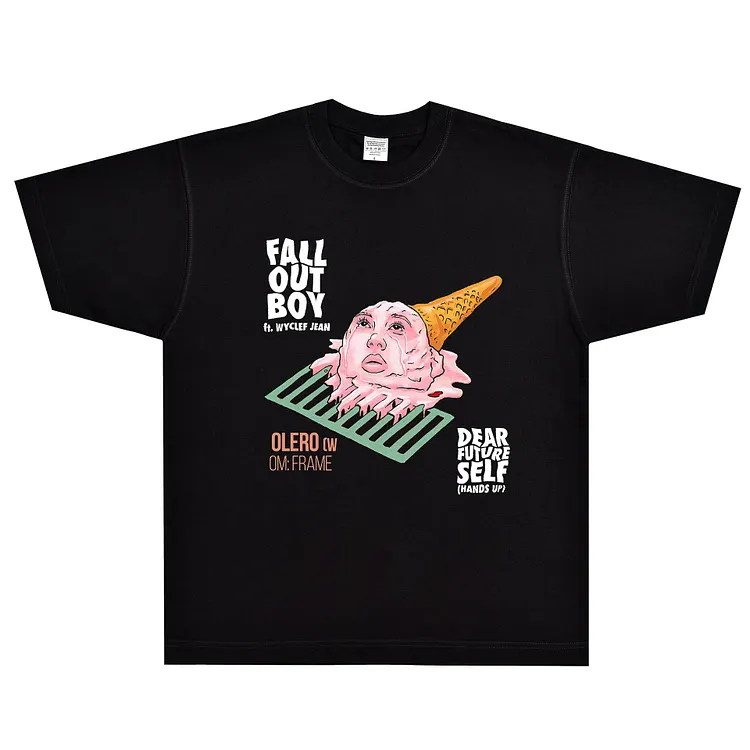 Rock Star T Shirt Fall out Boy Dear Future Self T-shirt Rock Band Loose Short Sleeve