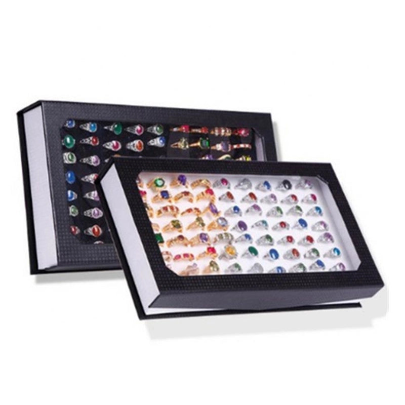 Spot 100 Ring Jewelry Box With Lid Earrings Jewelry Plate 100 Ring Jewelry Storage Display Plate