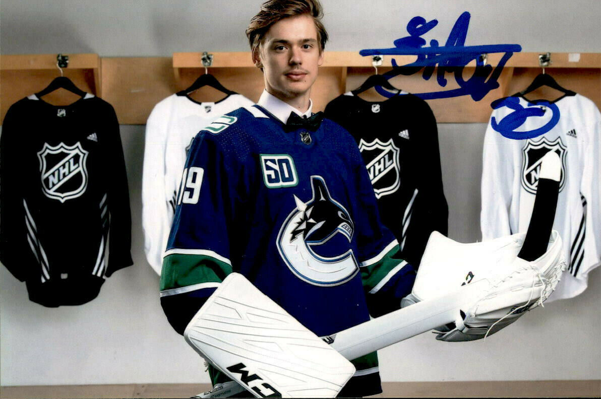 Arturs Silovs SIGNED autographed 4x6 Photo Poster painting VANCOUVER CANUCKS #2