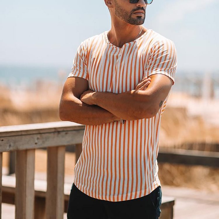 T-shirt Orange Stripes