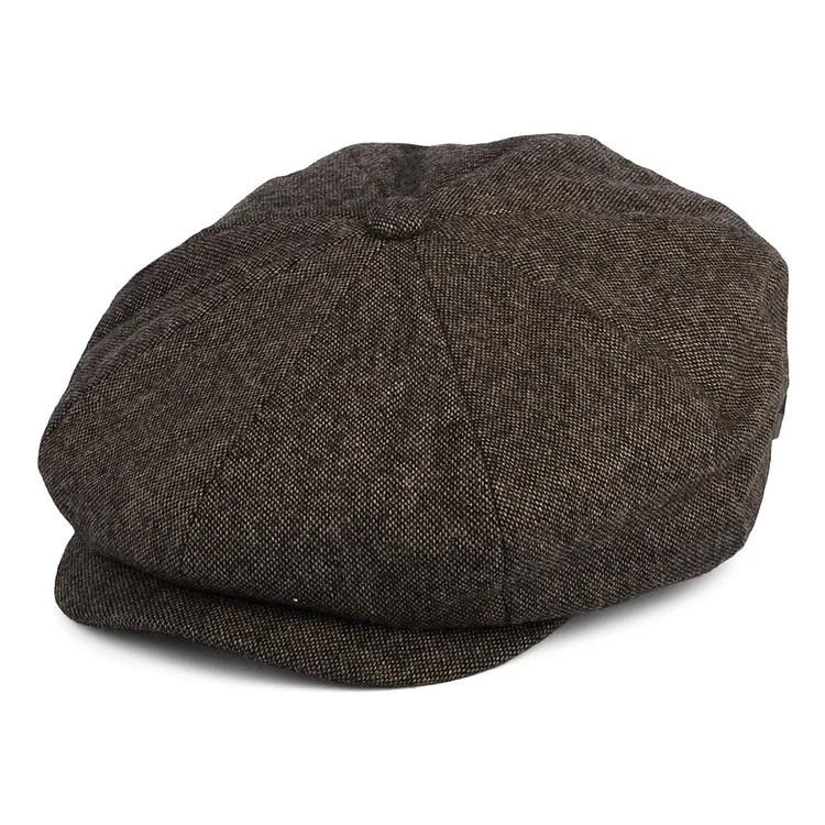 Brixton Hats Brood Wool Blend Baggy Newsboy Cap - Dark Toffee