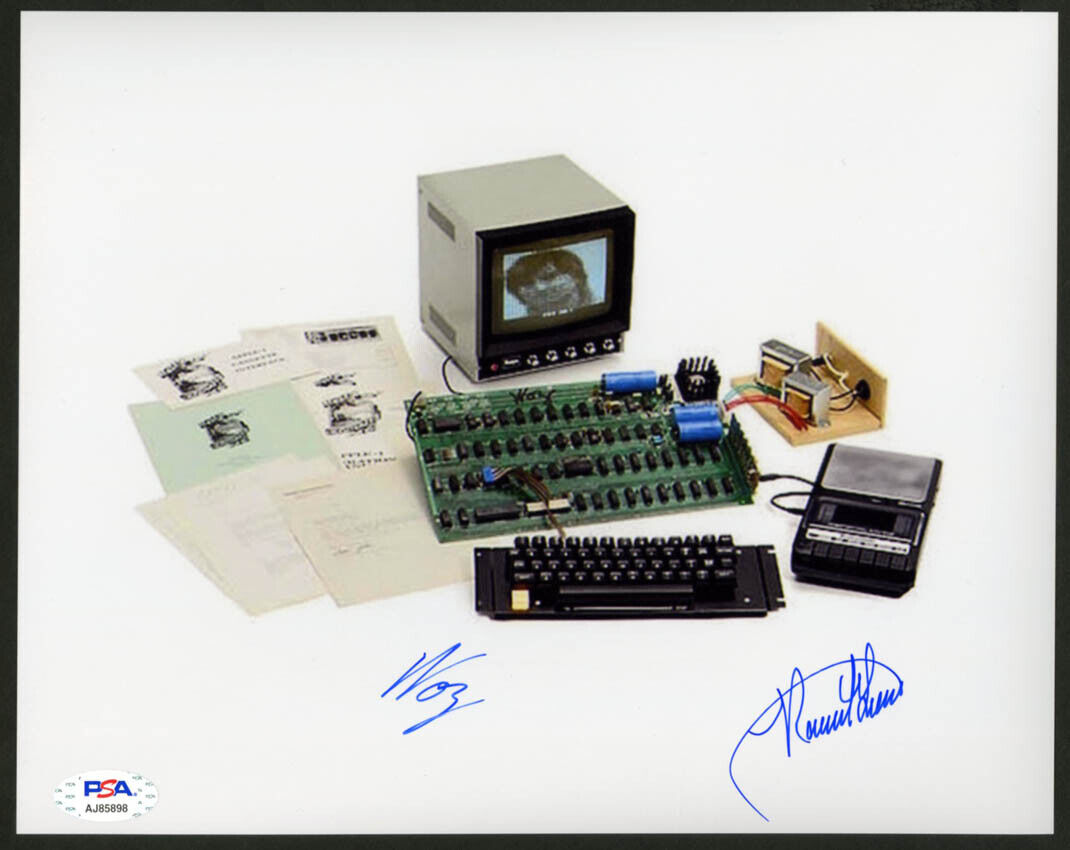 Steve Woz Wozniak Ron Wayne SIGNED 8x10 Photo Poster painting Apple Computer PSA/DNA AUTOGRAPHED