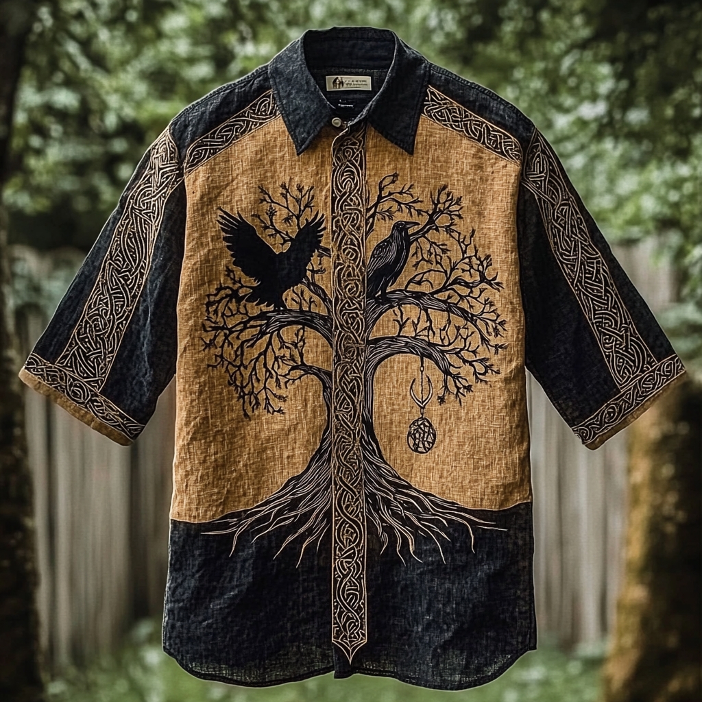 Viking Norse Raven Spirit Tree Of Life Celtic Gods Power Heritage Shirt / Rvogue / Rvogue