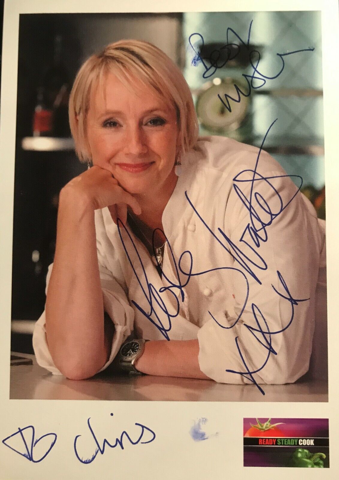 Lesley Waters - READY STEADY COOK - Celebrity Chef - Hand Signed Photo Poster painting Card