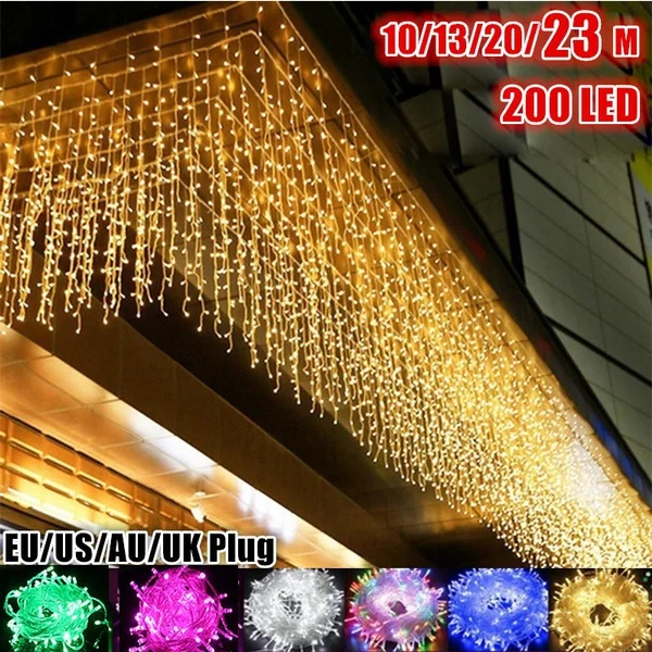 Outdoor 10M/20M 9 Colors Wedding New Year LED Christmas Decoration Outdoor Fairy String Light