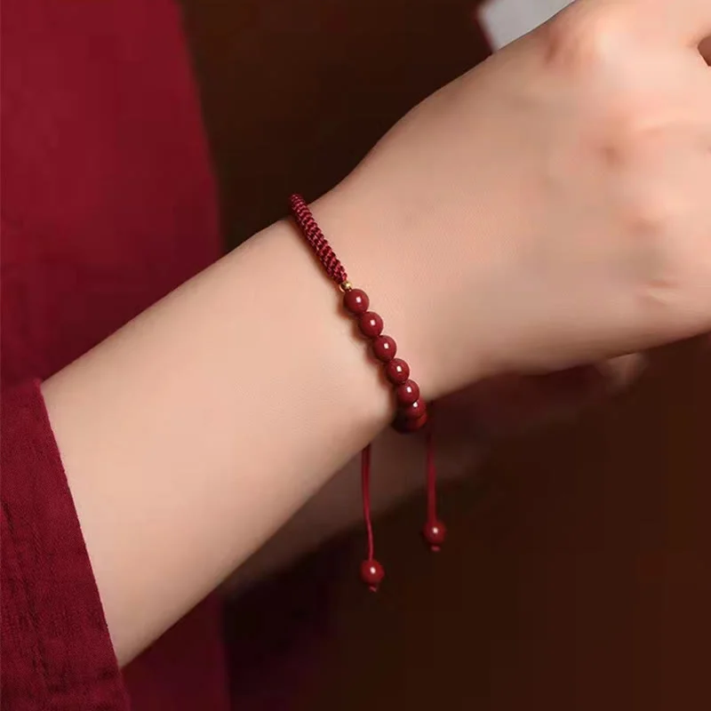Cinnabar King Kong Knot Blessing String Bracelet