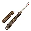 Vintage Carved Metal Seam Ripper with Safety Cover - Antique Stitch Unpicker & Thread Remover for Cross Stitch Mistakes tapestrymarket