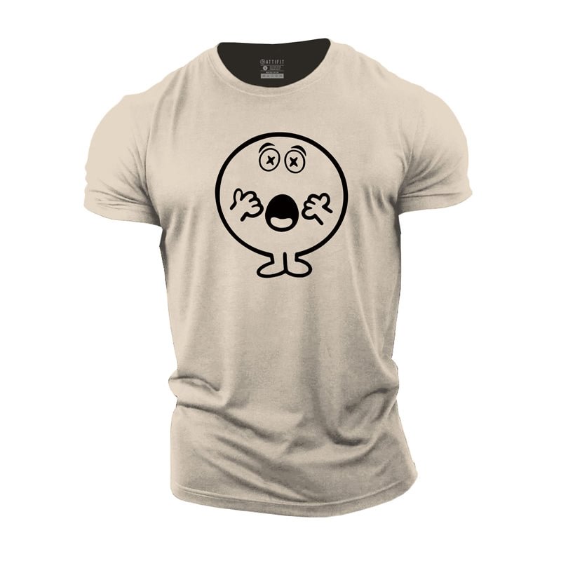 Cotton Funny Face Graphic T-shirts tacday