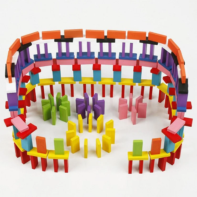 Colorful Domino Blocks Wooden Toys (120 PCs) | 168DEAL