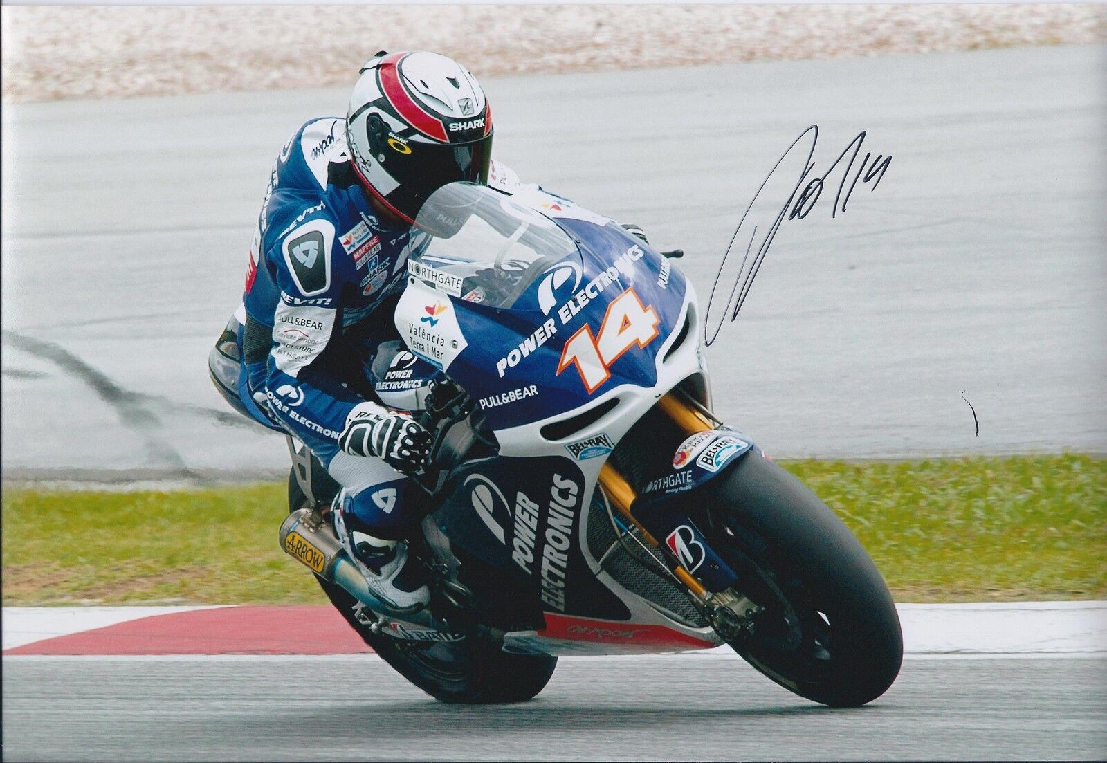 Randy De Puniet Autograph Power ASPAR APRILIA SIGNED 12x8 Photo Poster painting MOTOGP AFTAL COA