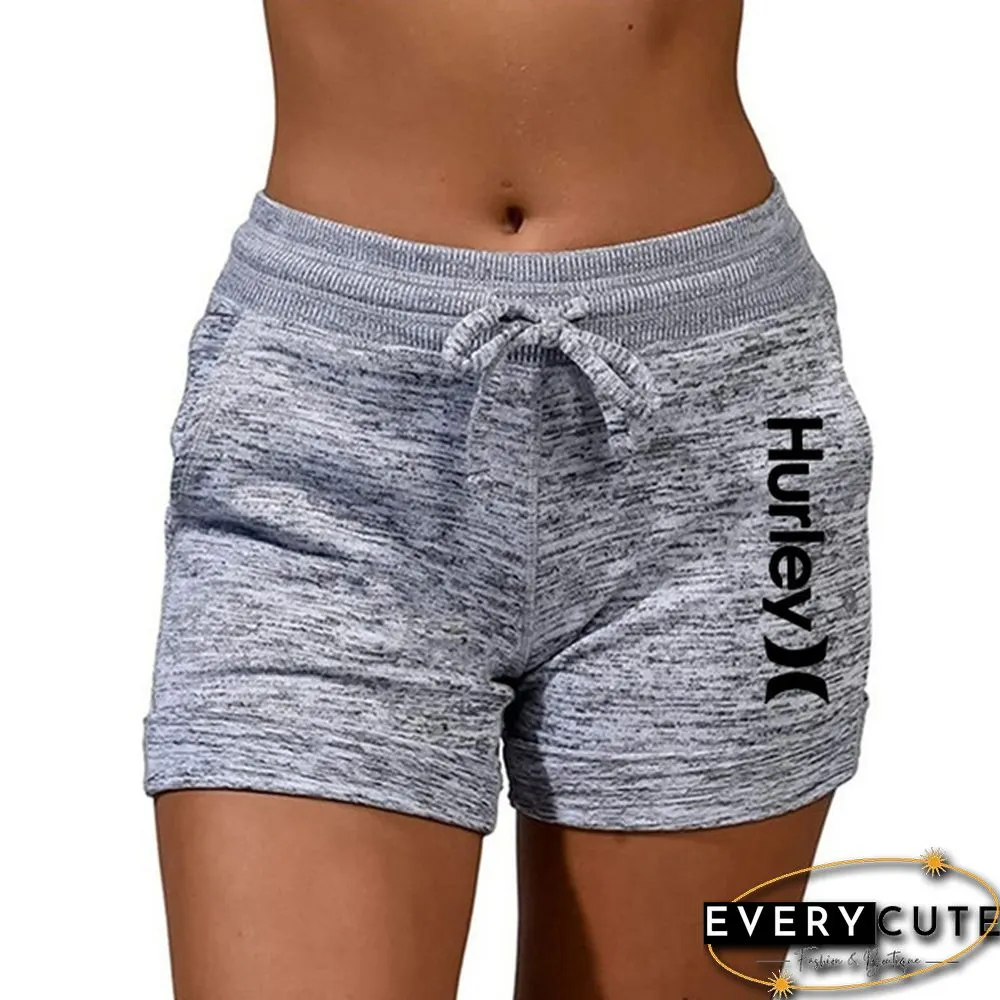 Summer Womens Cotton High Waisted Shorts-Quick-drying Sports Fitness Yoga Pants-Casual