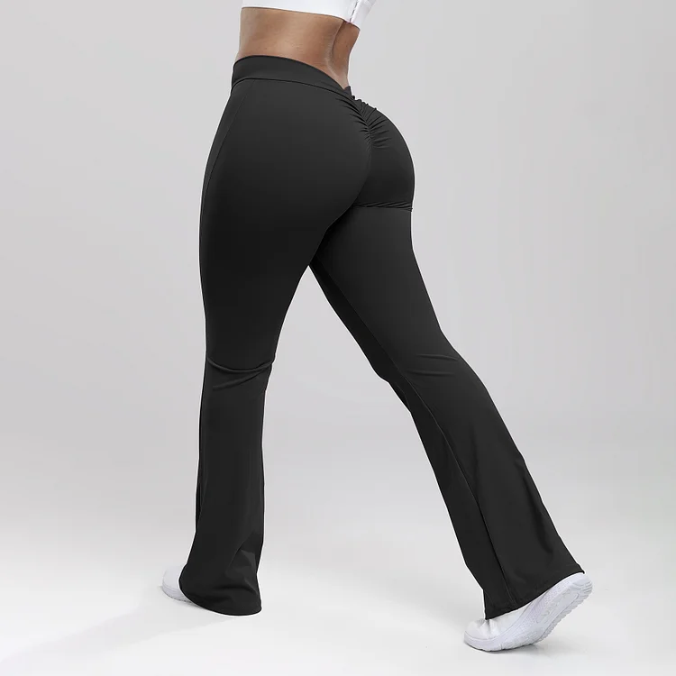 PASUXI Hot Sale Women Leggings Flare Pants Plus Size Soft Butt Lifting High Waist Wide Leg Workout Fitness Flare Yoga Leggings huanwei