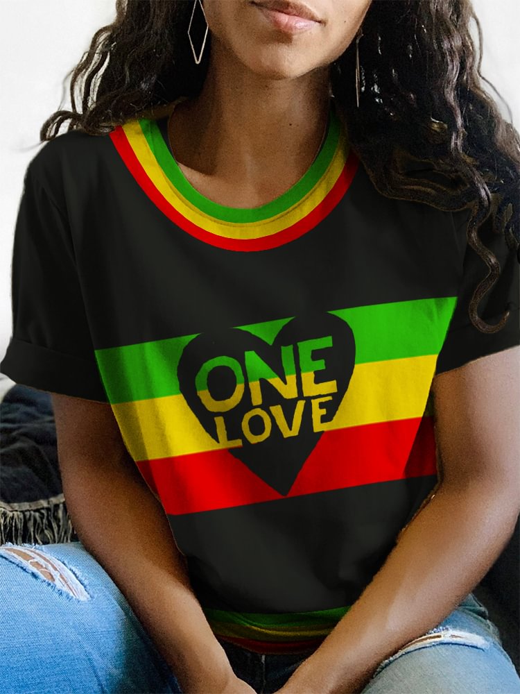 Black Pride One Love Striped T Shirt