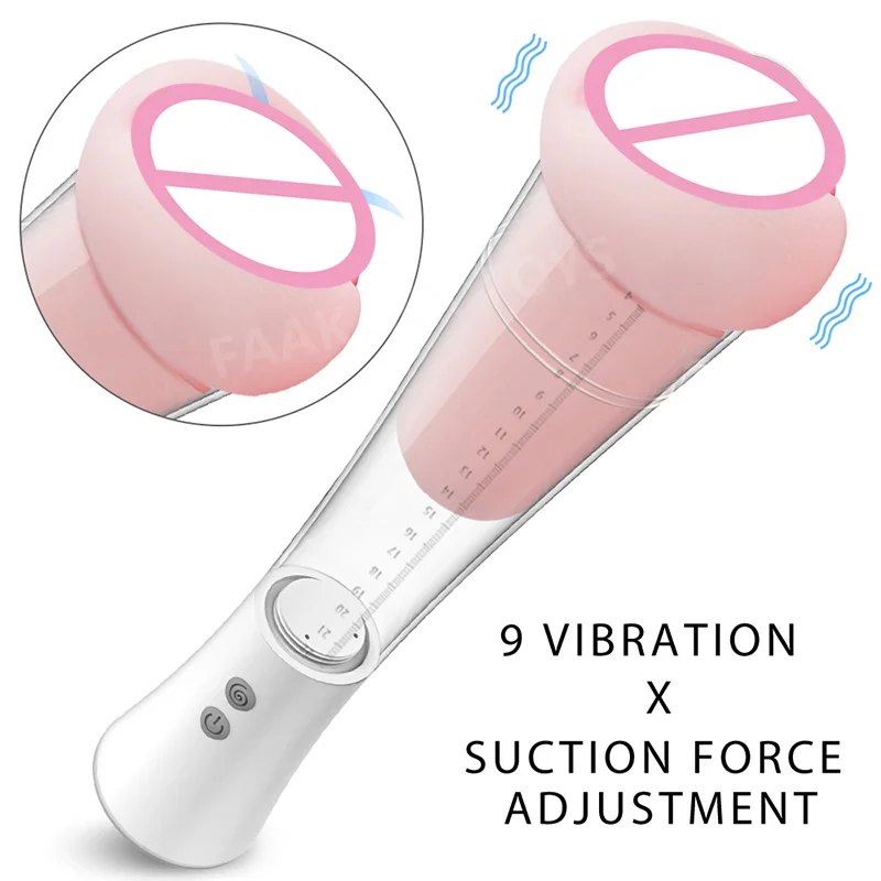 Male Masturbation Cup, Penis Extender, Vacuum Pump - Rose Toy