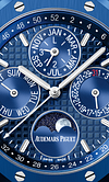 Blue 904L Steel Blue Dial - Perpetual Calendar Watch - 41mm