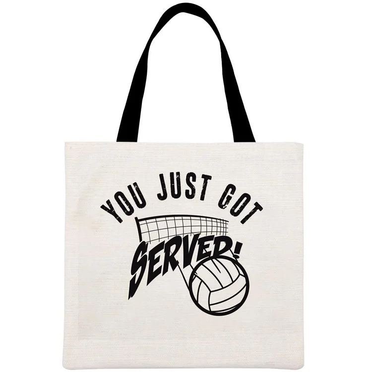 You Just Got Served Funny Volleyball Printed Linen Bag-Annaletters