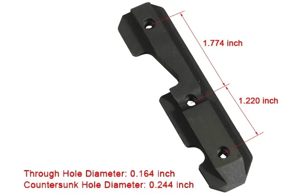 ohhunt® Steel AK47/74 Dovetail Side Rail Mount Plates Fit Stamped or Milled Receivers /7.62x39 Rifles