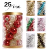 25PCS Creative Shimmers Christmas Tree 6CM Hanging Decor Balls